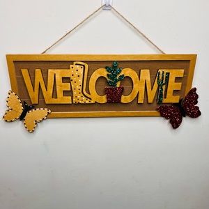 Welcome Sign Handmade and Handpainted.